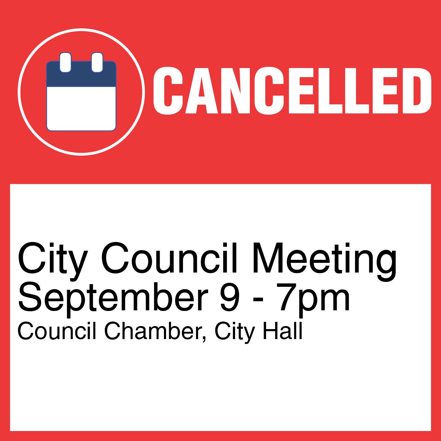 City Council Meeting September 9, 2019