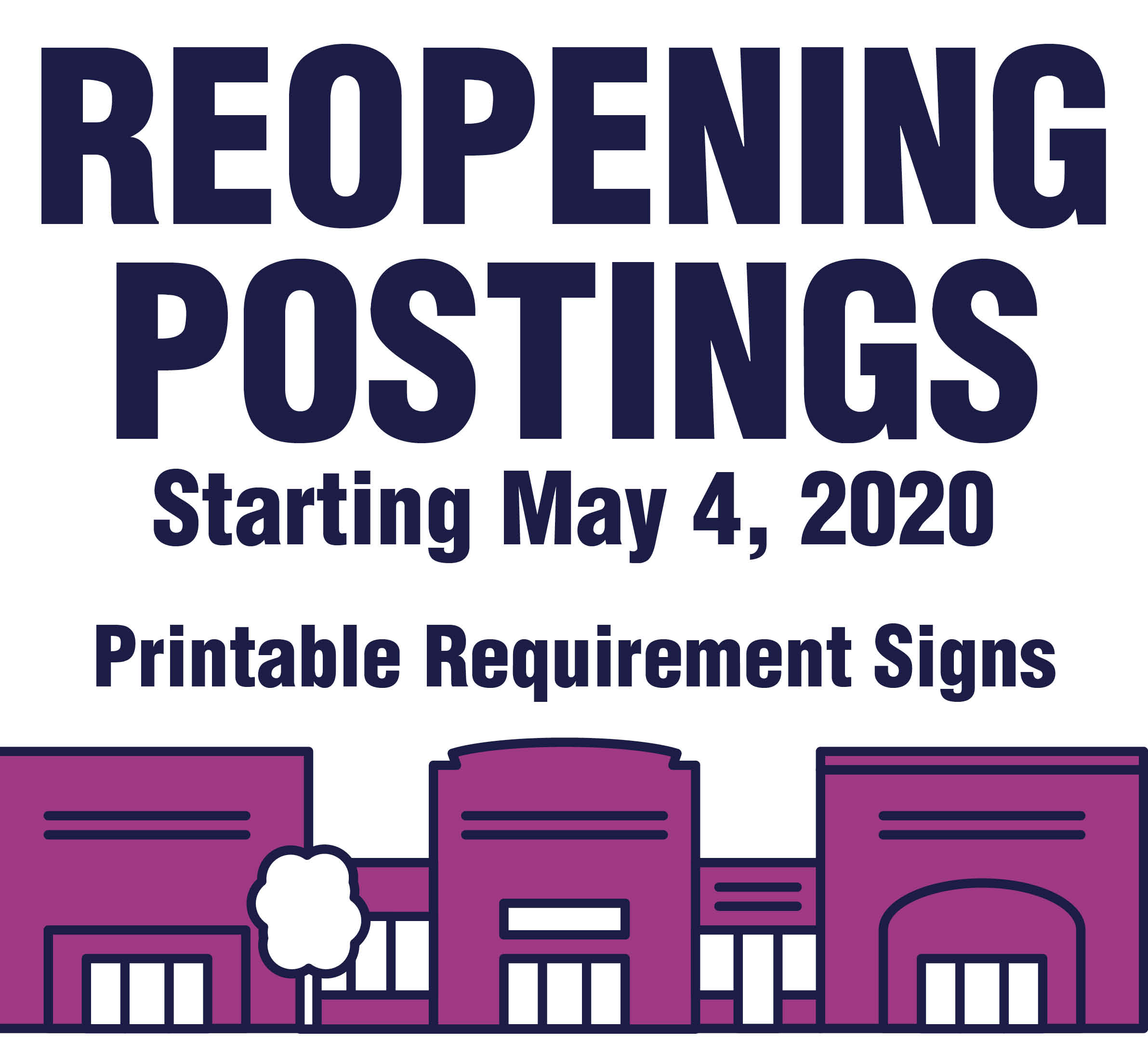 Reopening Business Signs