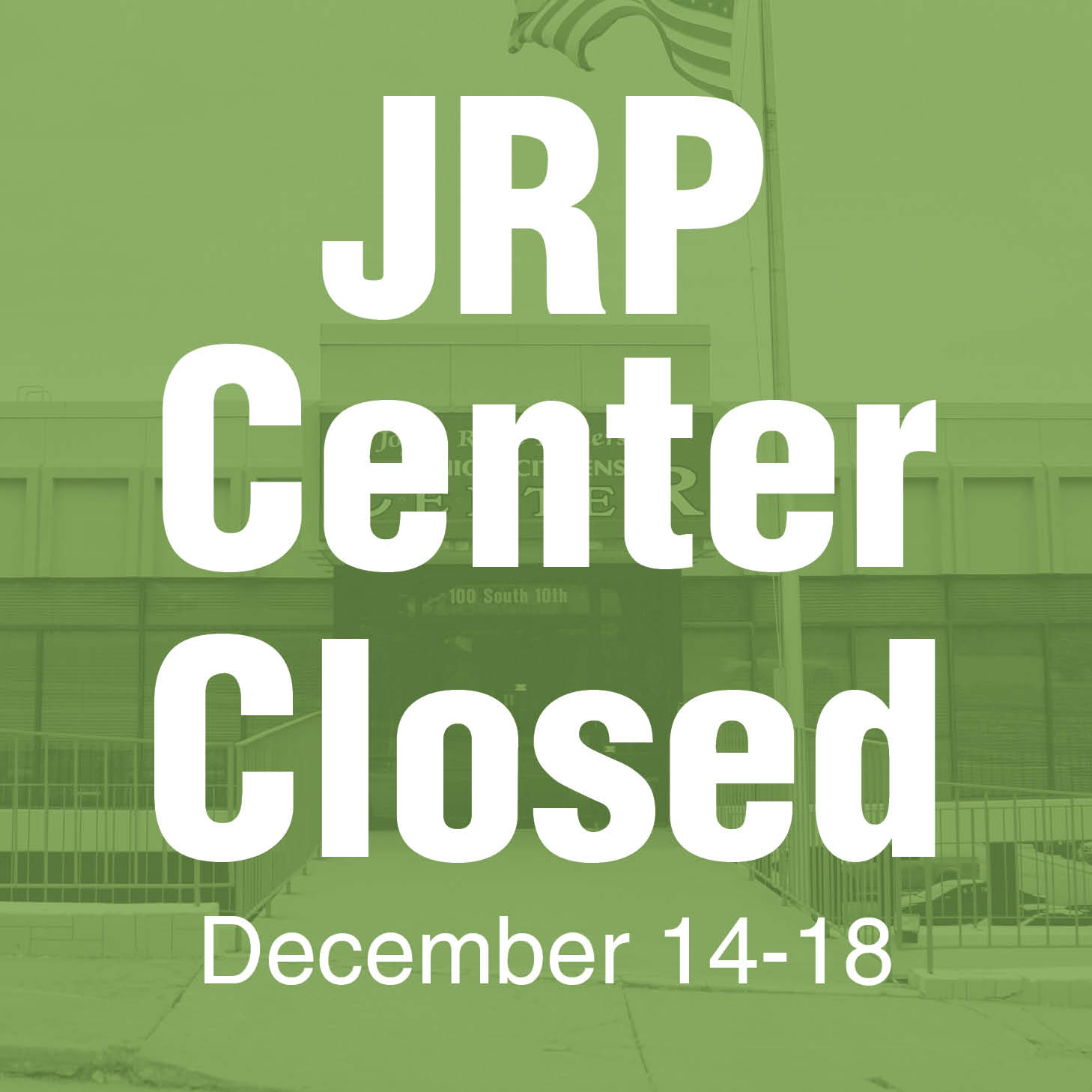 JRP Closed for Work